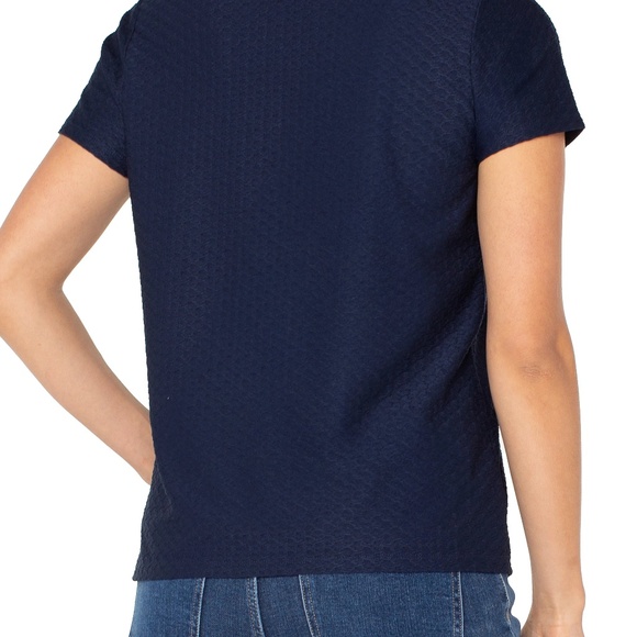 LIVERPOOL SHORT SLEEVE CREW NECK TEE WITH RIB TRIM Size LL / DARK NAVY - Picture 3 of 4